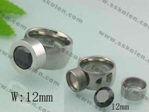 Stainless Steel Stone&Crystal Ring  - KR19053-D