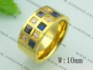 Stainless Steel Stone&Crystal Ring - KR20202-D
