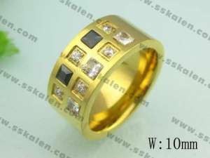 Stainless Steel Stone&Crystal Ring - KR20206-D