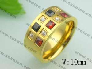 Stainless Steel Stone&Crystal Ring - KR20208-D