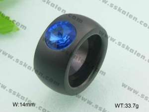 Stainless Steel Stone&Crystal Ring - KR20278-D