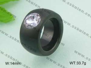 Stainless Steel Stone&Crystal Ring - KR20283-D