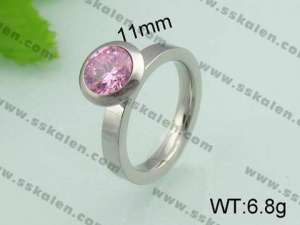 Stainless Steel Stone&Crystal Ring - KR20560-D