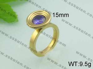 Stainless Steel Stone&Crystal Ring - KR20564-D