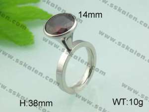 Stainless Steel Stone&Crystal Ring - KR20574-D