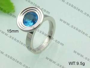 Stainless Steel Stone&Crystal Ring - KR20610-D