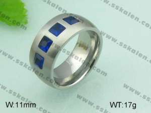 Stainless Steel Stone&Crystal Ring - KR20645-D