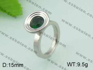 Stainless Steel Stone&Crystal Ring - KR20656-D