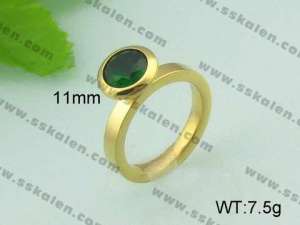 Stainless Steel Stone&Crystal Ring - KR20659-D
