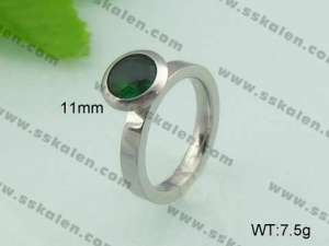 Stainless Steel Stone&Crystal Ring - KR20660-D
