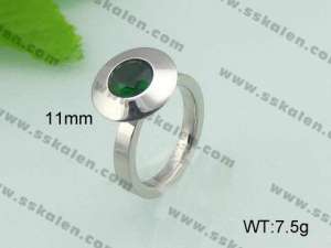 Stainless Steel Stone&Crystal Ring - KR20662-D