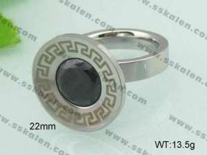 Stainless Steel Stone&Crystal Ring - KR20801-D