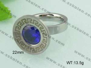 Stainless Steel Stone&Crystal Ring - KR20808-D