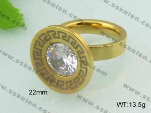 Stainless Steel Stone&Crystal Ring - KR20816-D
