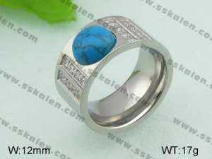 Stainless Steel Stone&Crystal Ring - KR20821-D