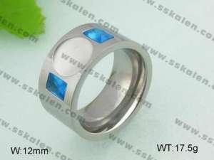 Stainless Steel Stone&Crystal Ring - KR20894-D