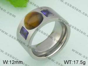 Stainless Steel Stone&Crystal Ring - KR20919-D