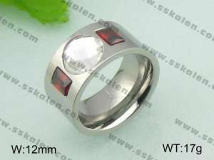 Stainless Steel Stone&Crystal Ring - KR20998-D