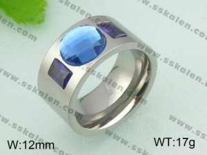Stainless Steel Stone&Crystal Ring - KR21020-D