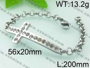 Stainless Steel Stone Bracelet  - KB45433-Z