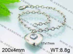 Stainless Steel Stone Bracelet - KB51646-Z