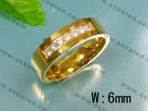 Stainless Steel Gold-Plating Ring - KR11155