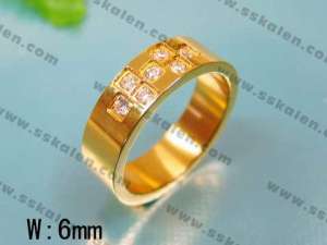 Stainless Steel Gold-Plating Ring - KR12558