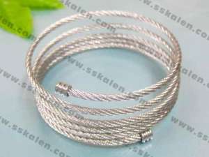 Stainless Steel Wire Bangle - KB26747-T