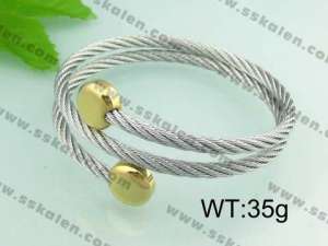 Stainless Steel Wire Bangle - KB32056-T