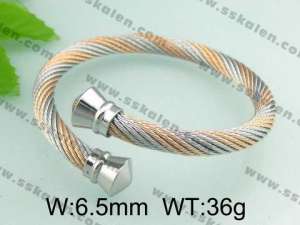 Stainless Steel Wire Bangle - KB32060-T