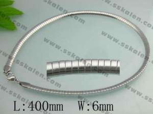 Stainless Steel Necklace  - KN11322-D