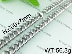Stainless Steel Necklace  - KN12344-Z