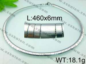 Stainless Steel Necklace  - KN12563-D