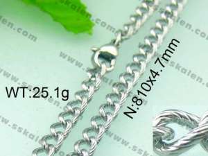 Stainless Steel Necklace  - KN12570-Z