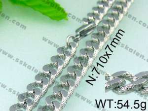 Stainless Steel Necklace  - KN12686-Z