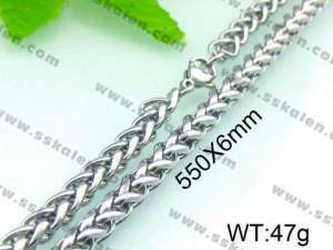 Stainless Steel Necklace  - KN12745-TJY