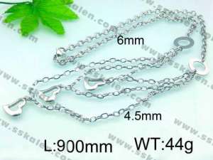 Stainless Steel Necklace  - KN13294-Z