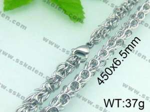 Stainless Steel Necklace  - KN13588-Z
