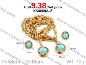 Wholesale Fashionable Shell Pearl Stainless Steel Sets (Most Women) - KS46692-Z